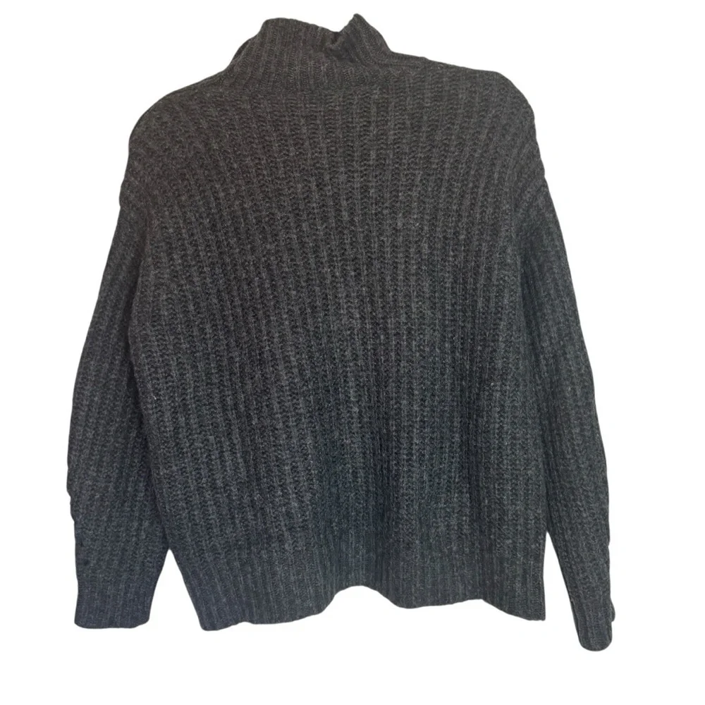 J. Crew Dark Gray Wool Alpaca Blend XS Turtleneck Sweater